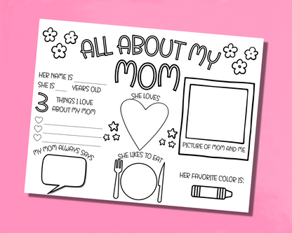 Mother's Day All About My Mom Printable