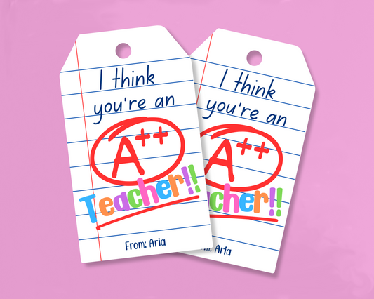 EDITABLE Teacher Appreciation Gift Tag