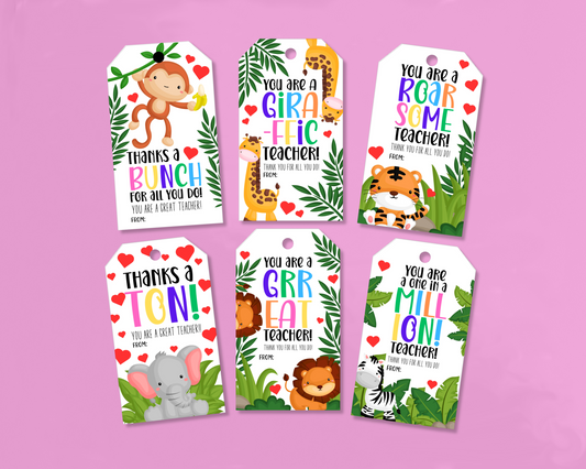 EDITABLE Teacher Appreciation Gift Tag