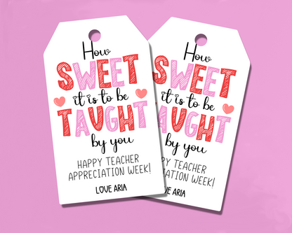 EDITABLE Teacher Appreciation Gift Tag