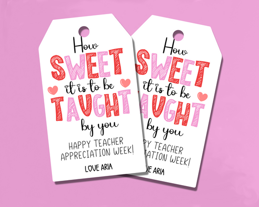 EDITABLE Teacher Appreciation Gift Tag